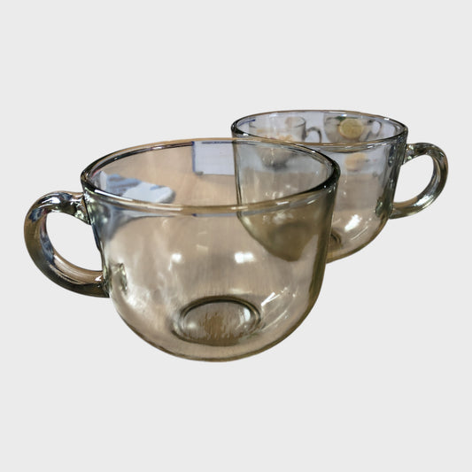 Single Walled Glass Cups - Set of Two