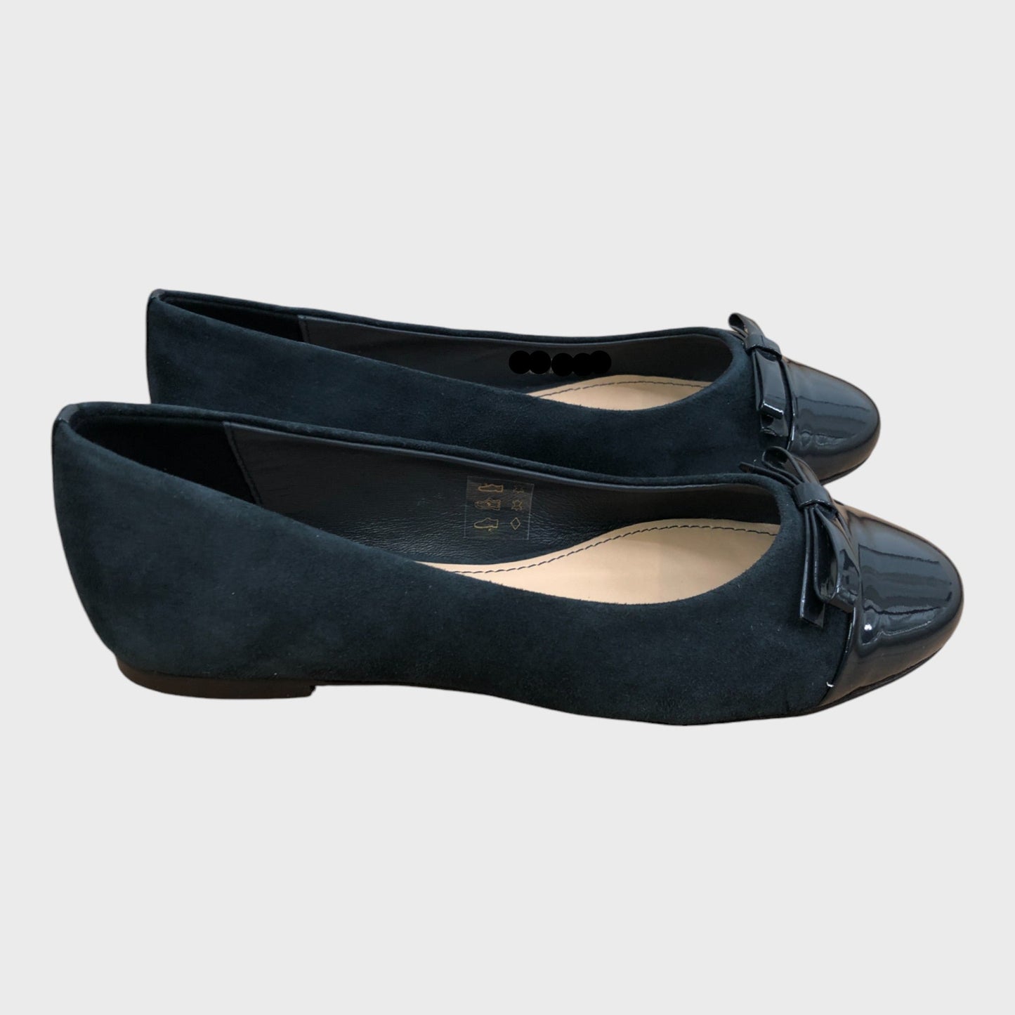 Navy Branded Ballerinas