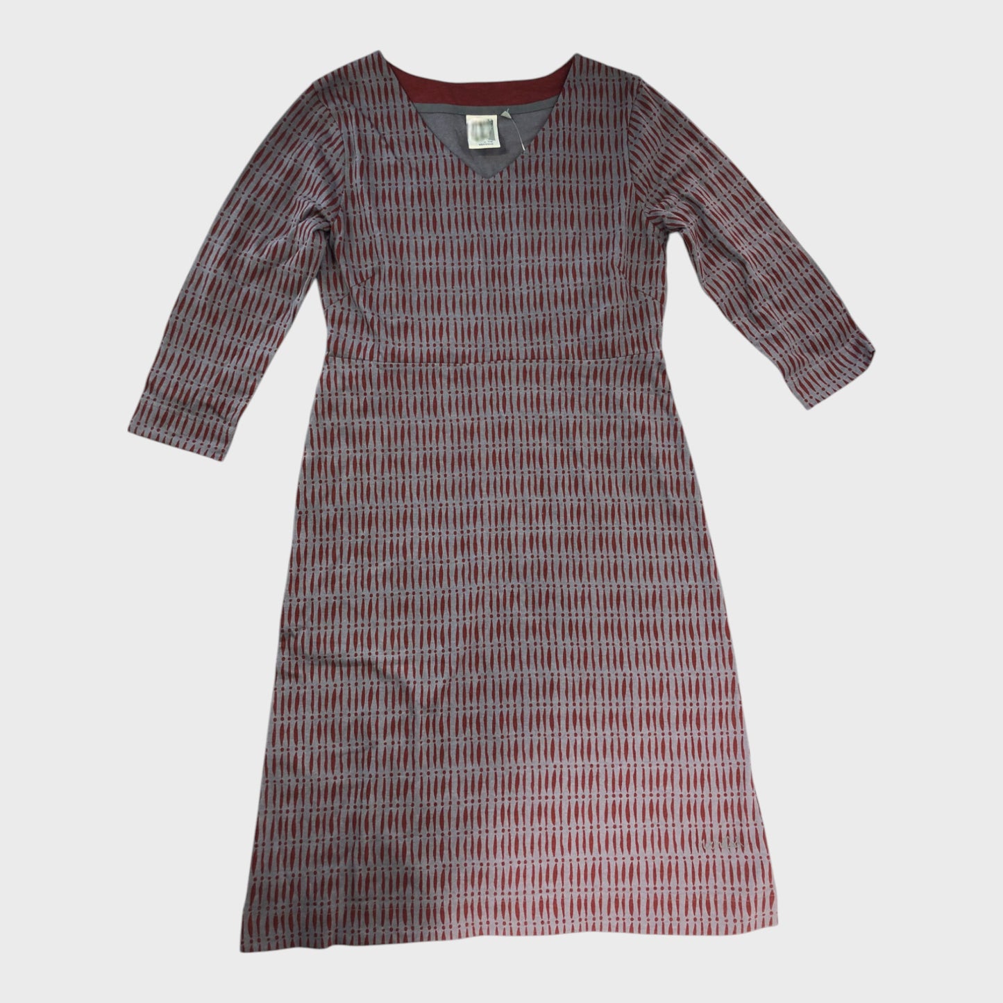 Branded Grey Printed Dress - Size 10