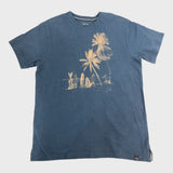 Branded Blue Palm Tree T-Shirt - Size Medium