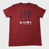 Branded Red Skeleton Fish Graphic T-Shirt - Size Medium