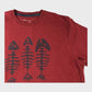 Branded Red Skeleton Fish Graphic T-Shirt - Size Medium