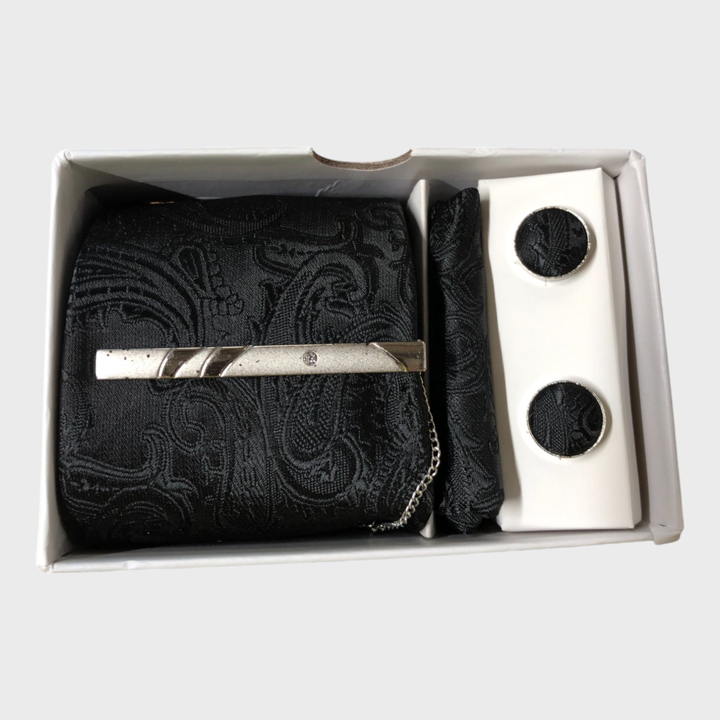 Silk Tie, Hanky And Cufflinks set