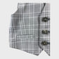 River Island Grey Checked Waistcoat - 6-9 Months