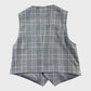 River Island Grey Checked Waistcoat - 6-9 Months