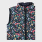 Crew Clothing Navy FLORAL Women's Puffer Sleeveless Quilted Zip Gilet