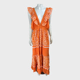 River Island Orange Frill Beach Maxi Dress