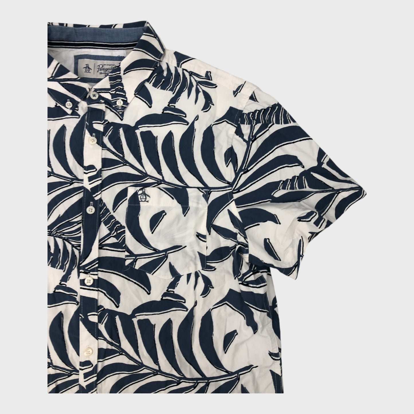 Barely Blue Branded Hawaiian Shirt