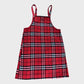 Branded Girls Pinafore Dress Red Check Wool Blend Sleeveless