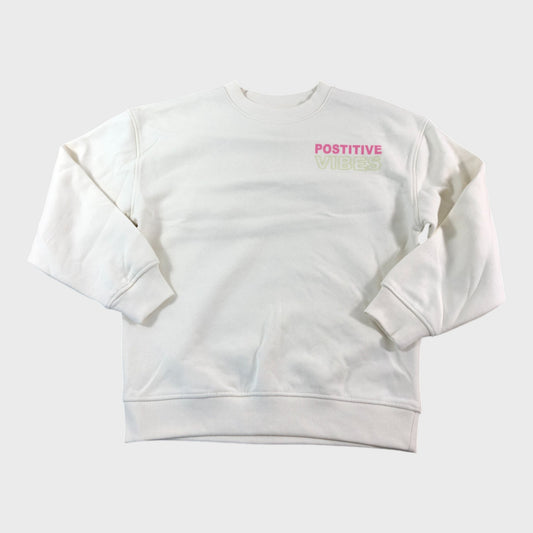 Cream Positive Vibes Sweatshirt