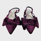 Berry Velvet Flat Bow Slingbacks
