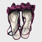 Berry Velvet Flat Bow Slingbacks