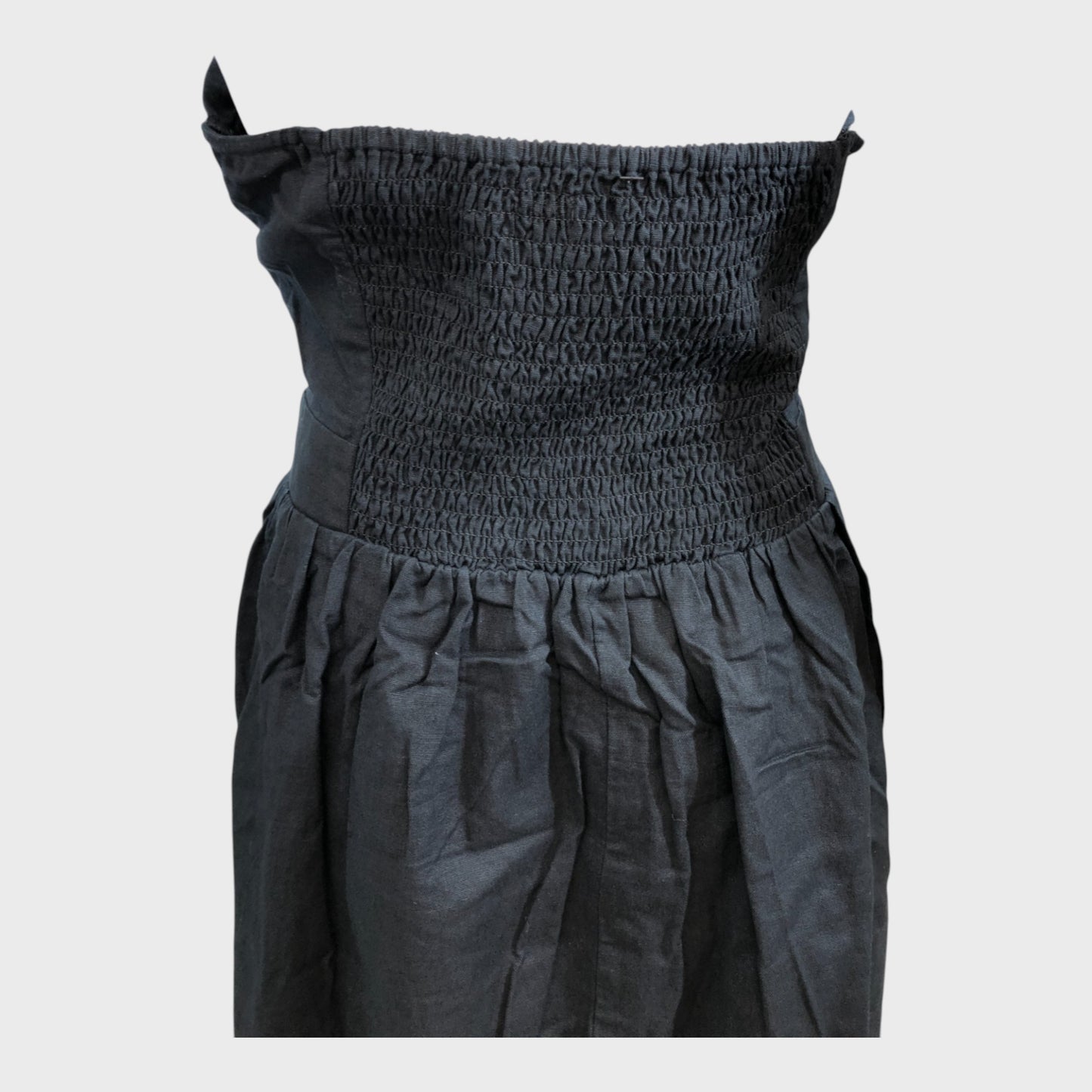 River Island Black Linen Halterneck Midi Dress