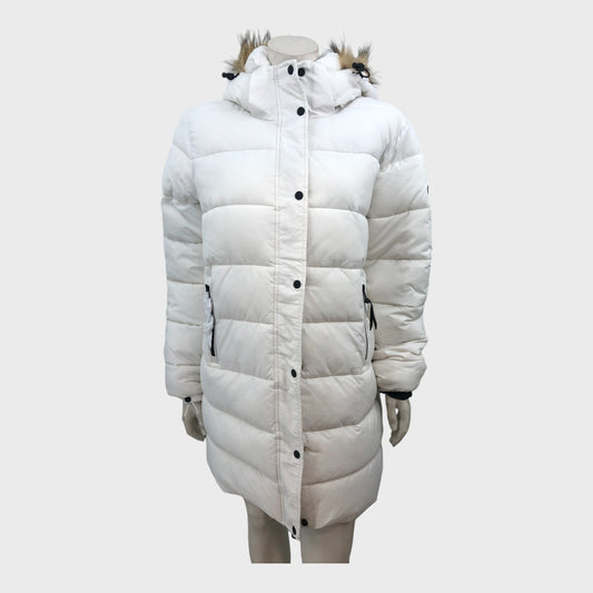 Branded White Padded Coat