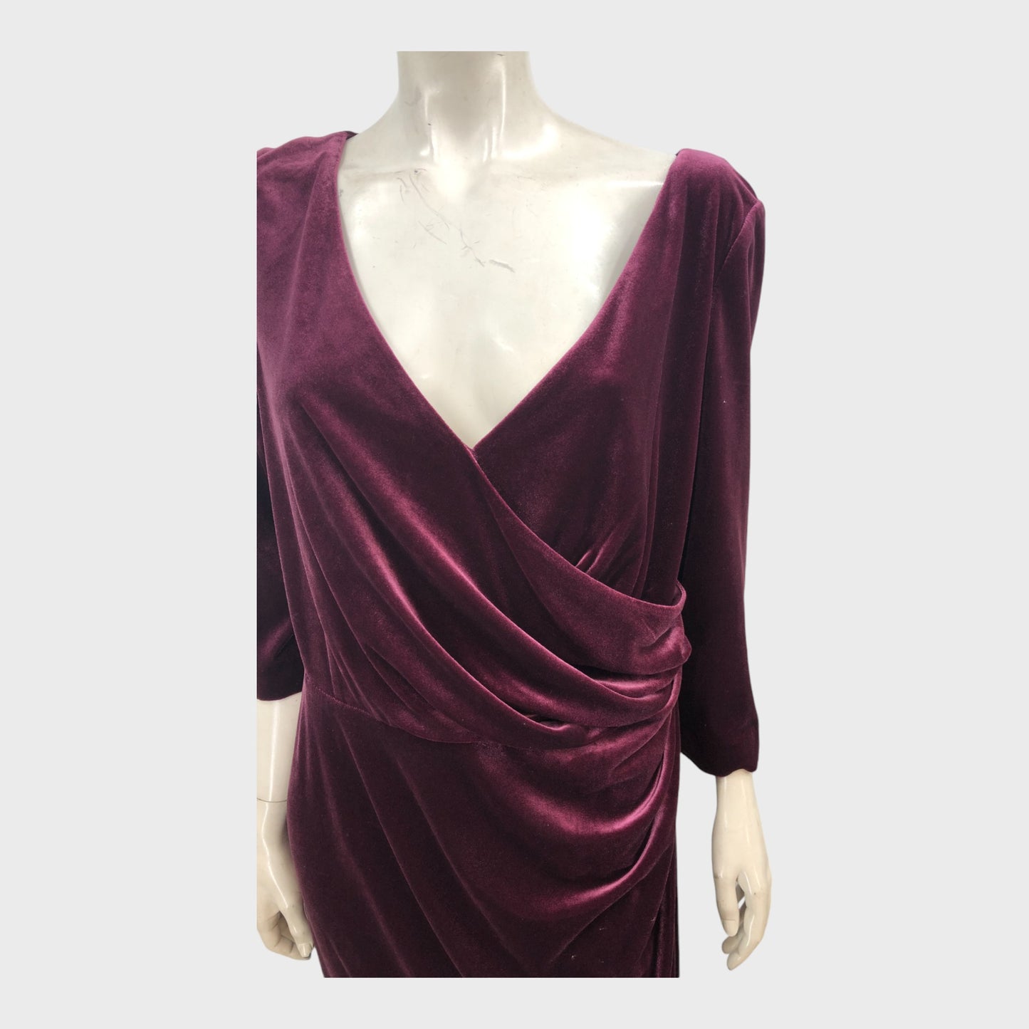 Jacques Vert Red Velvet Dress