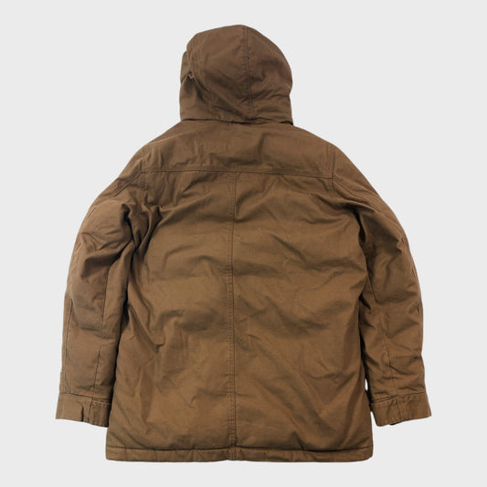 Branded Brown Hooded Parka