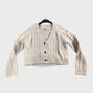 Women's Beige Cable-Knit Cardigan UK12