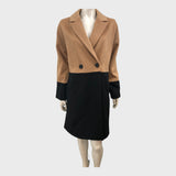 Branded Brown and Black Wool Coat