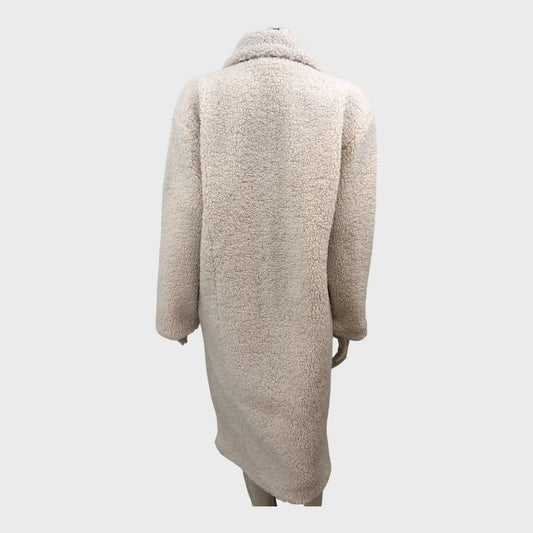 Branded Ivory Teddy Coat