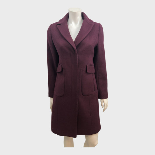 Precis Petite Burgundy Coat - Size 8