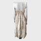 Women's Embroidered Floral Midi Sleeveless Summer Dress