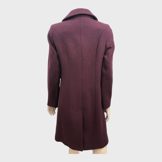 Precis Petite Burgundy Coat - Size 8