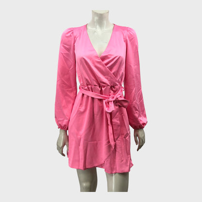 Bright Pink Wrap Dress