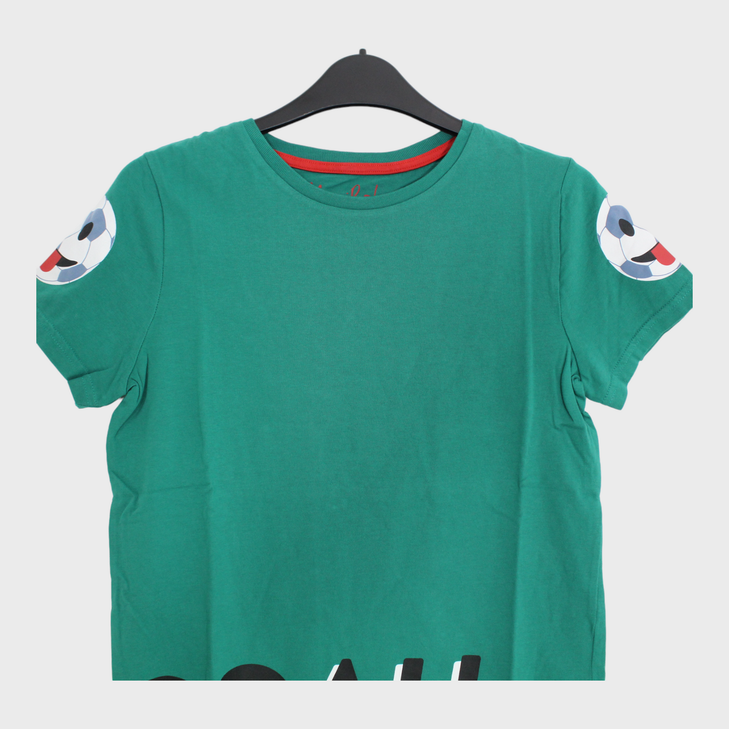 Kids Green T-Shirt With Football Detail