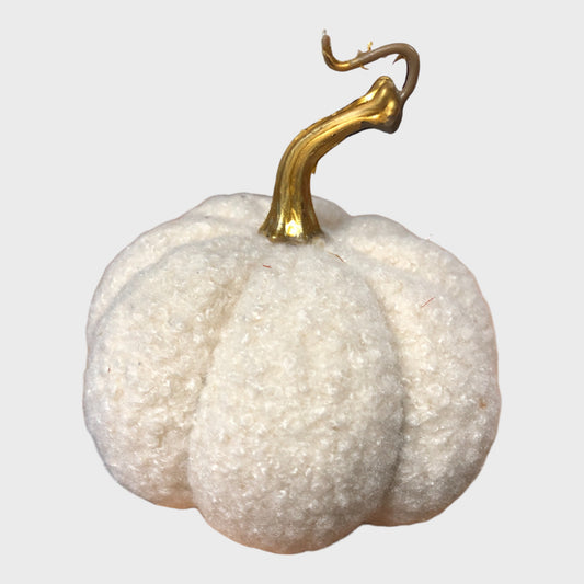 Cream Fleeced Fabric Pumpkin