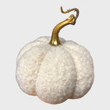 Cream Fleeced Fabric Pumpkin