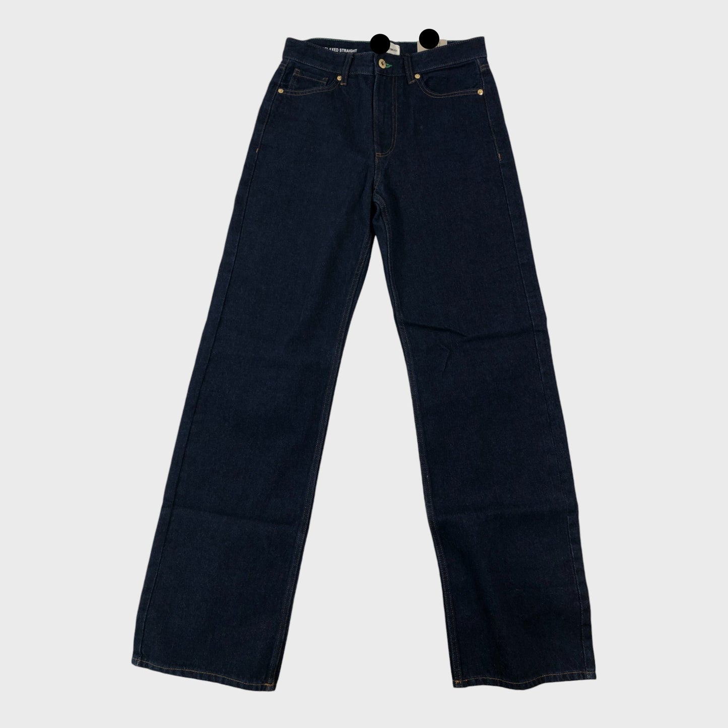 Dark Denim High Rise Straight Jeans