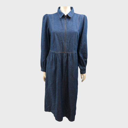 Branded Denim Smock Dress