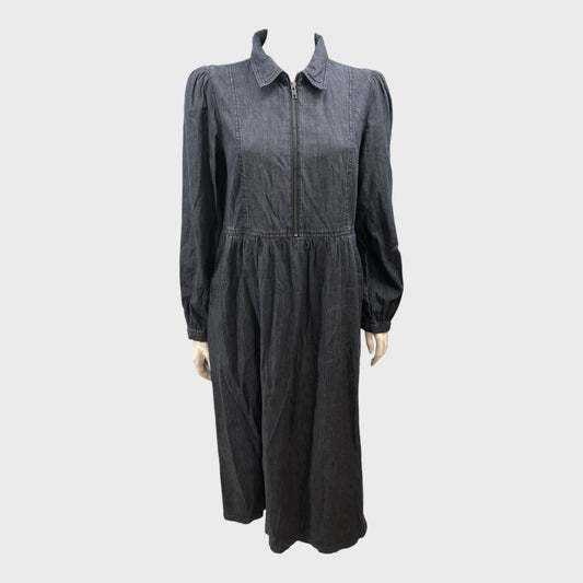 Branded Denim Smock Dress