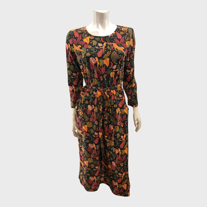 Jungle Branded Midi Jersey Dress