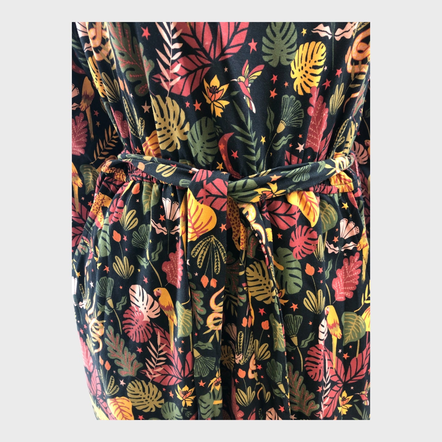 Jungle Branded Midi Jersey Dress