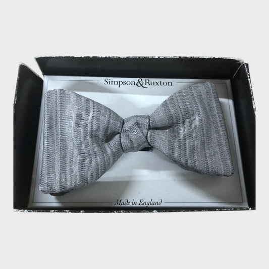 Simpson & Ruxton Grey Shimmer Pre-Tied Bow Tie