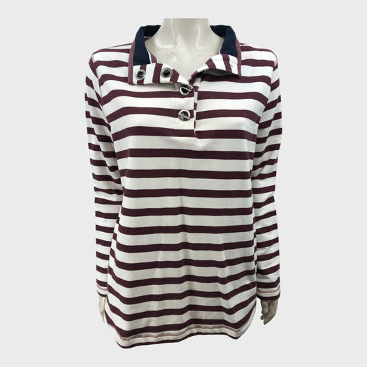 Brown Striped Dash Top