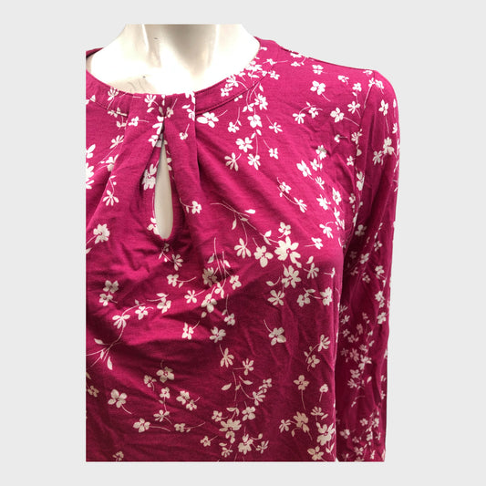 Pink Branded Floral Top