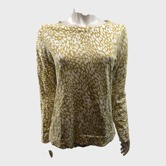 Olive Ivory Branded Patterned Jumper