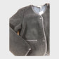 Black Borg Cropped Fleece Jacket