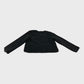 Black Borg Cropped Fleece Jacket