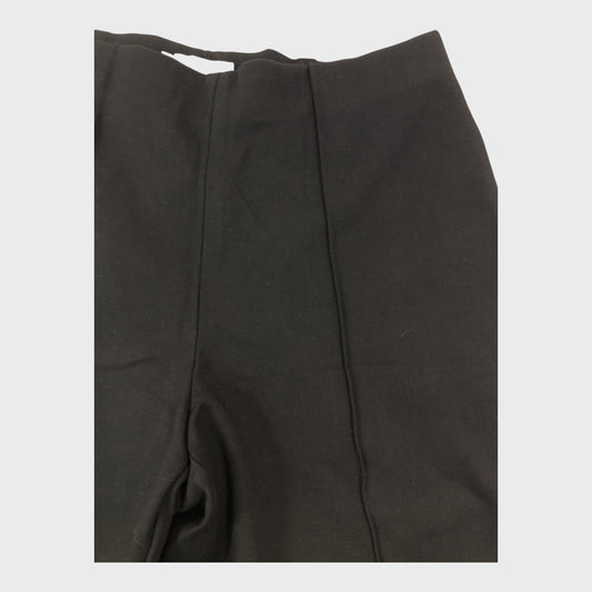 Black Petite Wide Leg Branded Trousers