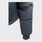 Women's Black Puffer Jacket Mid-Length Zip Closure Quilted Warm Coat