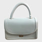 NNN Satchel Bag Women's Leather Light Grey Top Handle Compact Handbag