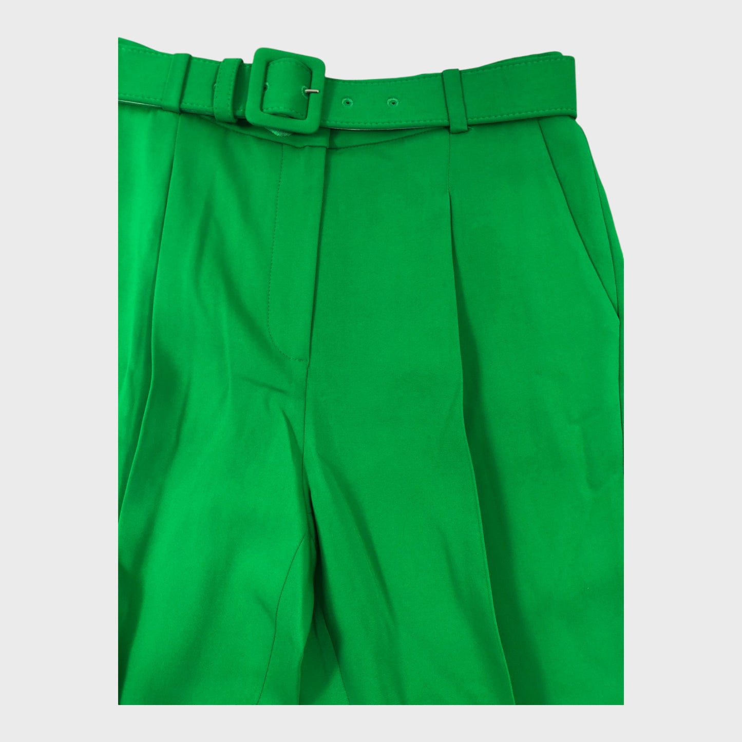 Branded Green Tapered Trousers