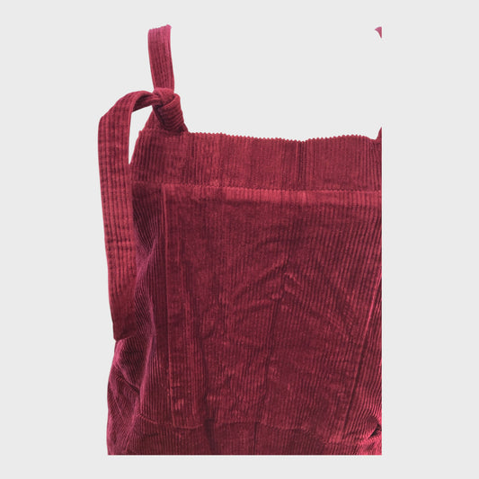 Branded Red Corduroy Jumpsuit