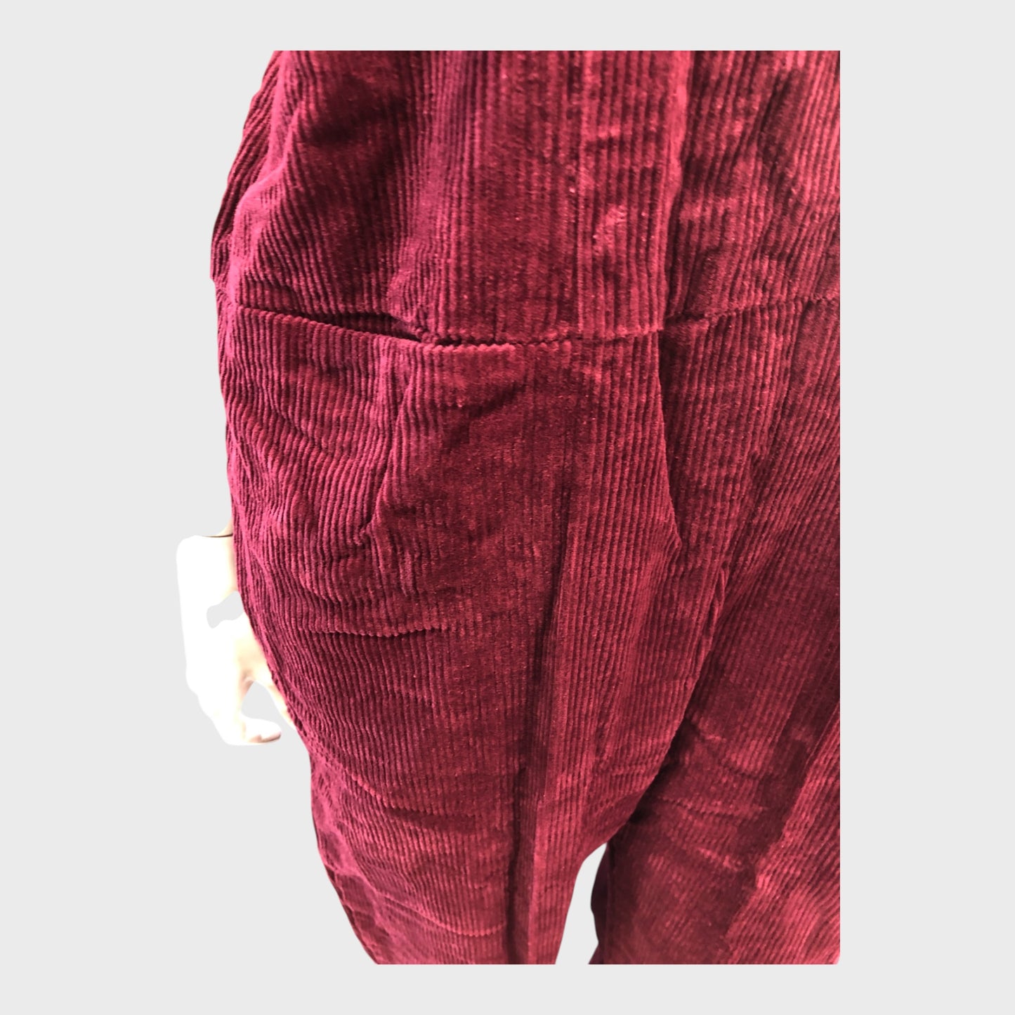 Branded Red Corduroy Jumpsuit