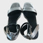 Branded Metallic Platform Sandals Women's Block Heel Strap Party Shoes