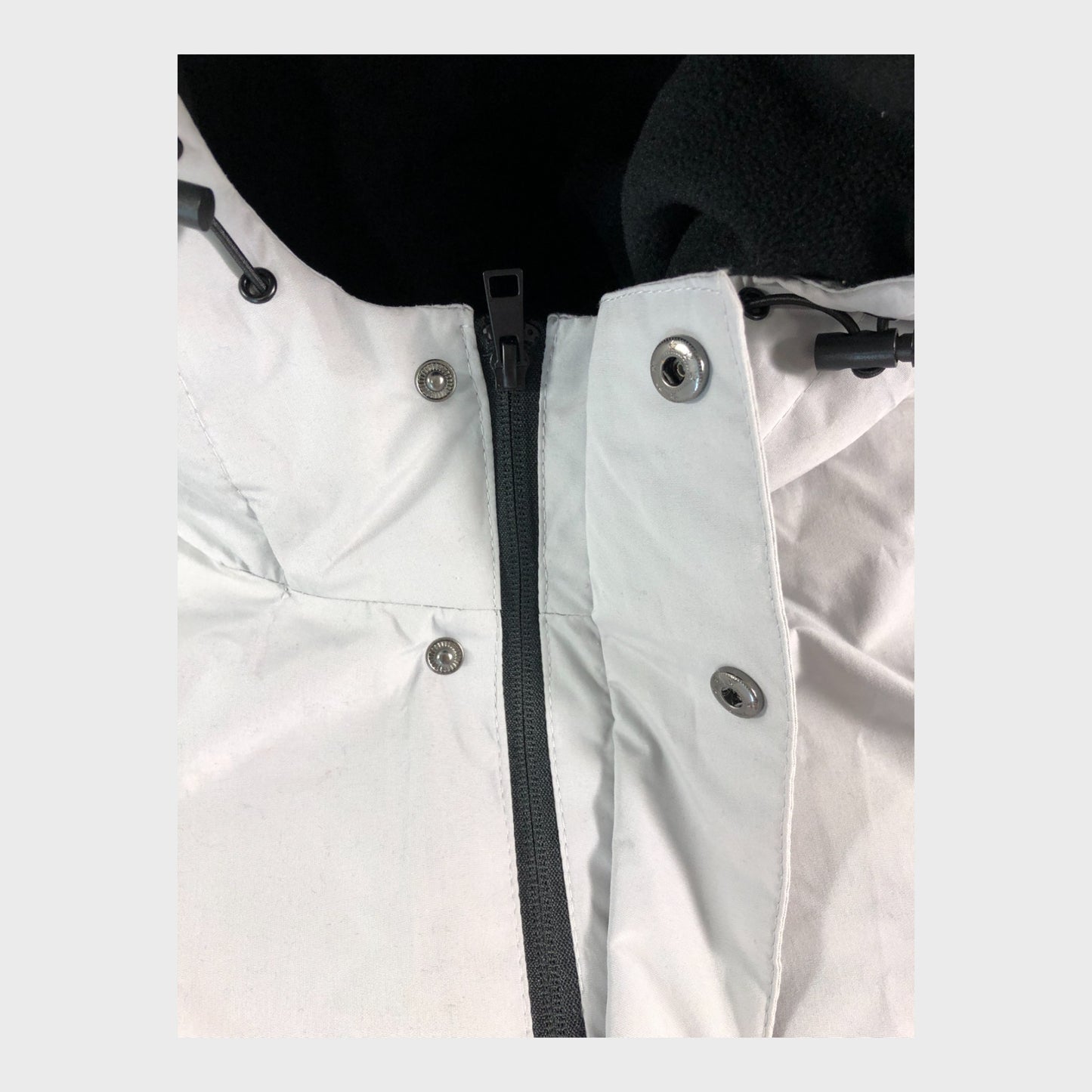 MEN'S Grey Hooded Coat - Size Large