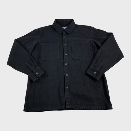Mens Black Denim Shirt - Size Medium